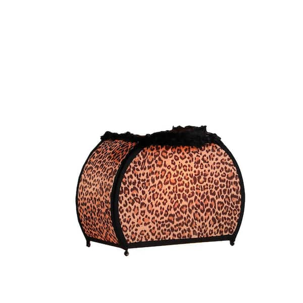 Faux Leopard Fur Makeup Bag