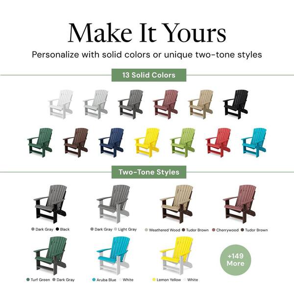 Wildridge Heritage Lime Green Plastic Outdoor Adirondack Chair LCC