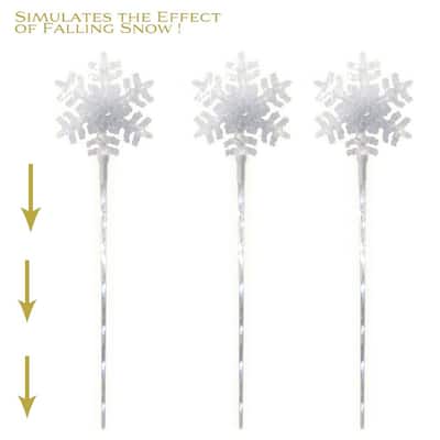 Snowflake Amazing Snowfall LED Light Show Pathmarkers (3-Count)