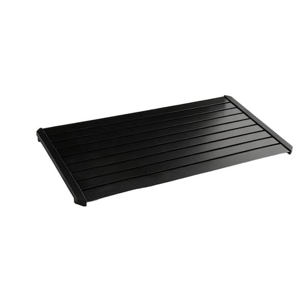 16 in. W x 0.2 in. H x 8 in. D Defrosting Tray for Frozen Meat, Black Aluminium Plate for Thawing Frozen Food