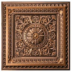 Marseille 2 ft. x 2 ft. Lay-in or Glue-up Ceiling Tile in Antique Gold (40 sq. ft. / case)