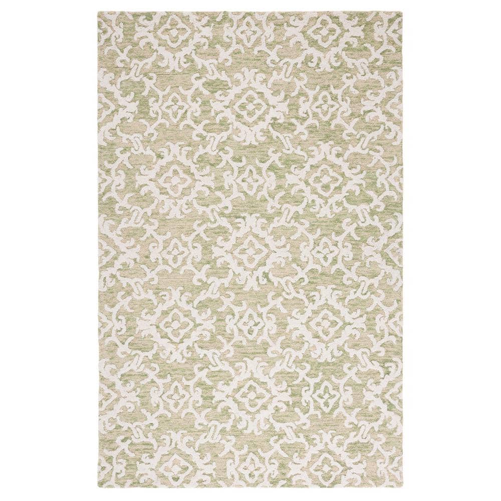Blossom Light Green/Ivory 8 ft. x 10 ft. Floral Antique Area Rug price history on PriceWatchPro