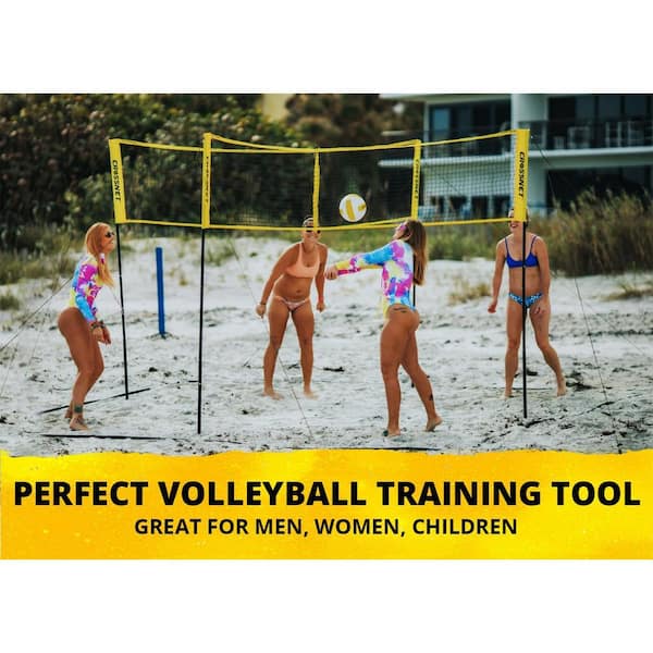 CROSSNET Four Square Volleyball Net - Indoor & Outdoor Sports