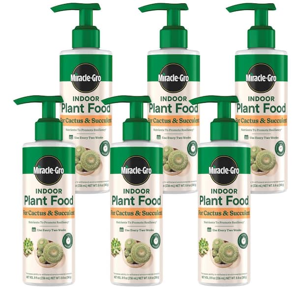 Indoor Plant Food for Cactus and Succulent 8 oz. Liquid Plant Food for Indoor Succulents and Cactus (6-Pack)