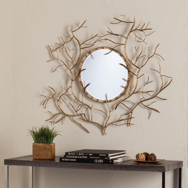 Southern Enterprises Colyn Branch Round Mirror