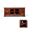 Leick Home West Wood Cherry Hardwood 60 in. W TV Stand 87360