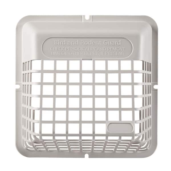 Everbilt White Plastic Pest Barricade for Dryer Exhaust Hood, Fits Over Most 3 in. and 4 in. Vent Caps
