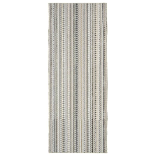 Carnival Stripe Random Earth Tone 3 ft. x 8 ft. Runner Rug