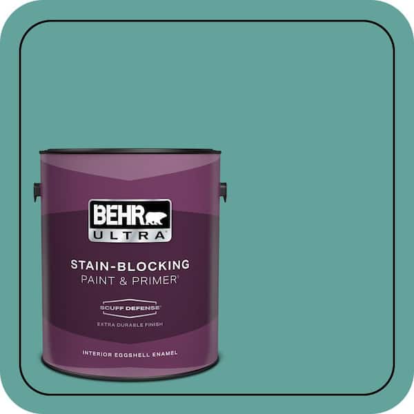 BEHR ULTRA 1 gal. #M450-5 Aqua Rapids Extra Durable Eggshell Enamel Interior Paint & Primer
