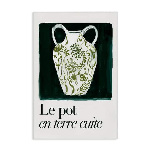 Stupell Industries Floral Pot Vase by cartissi Unframed Typography Graphic Art Print 24 in. x 16 in.