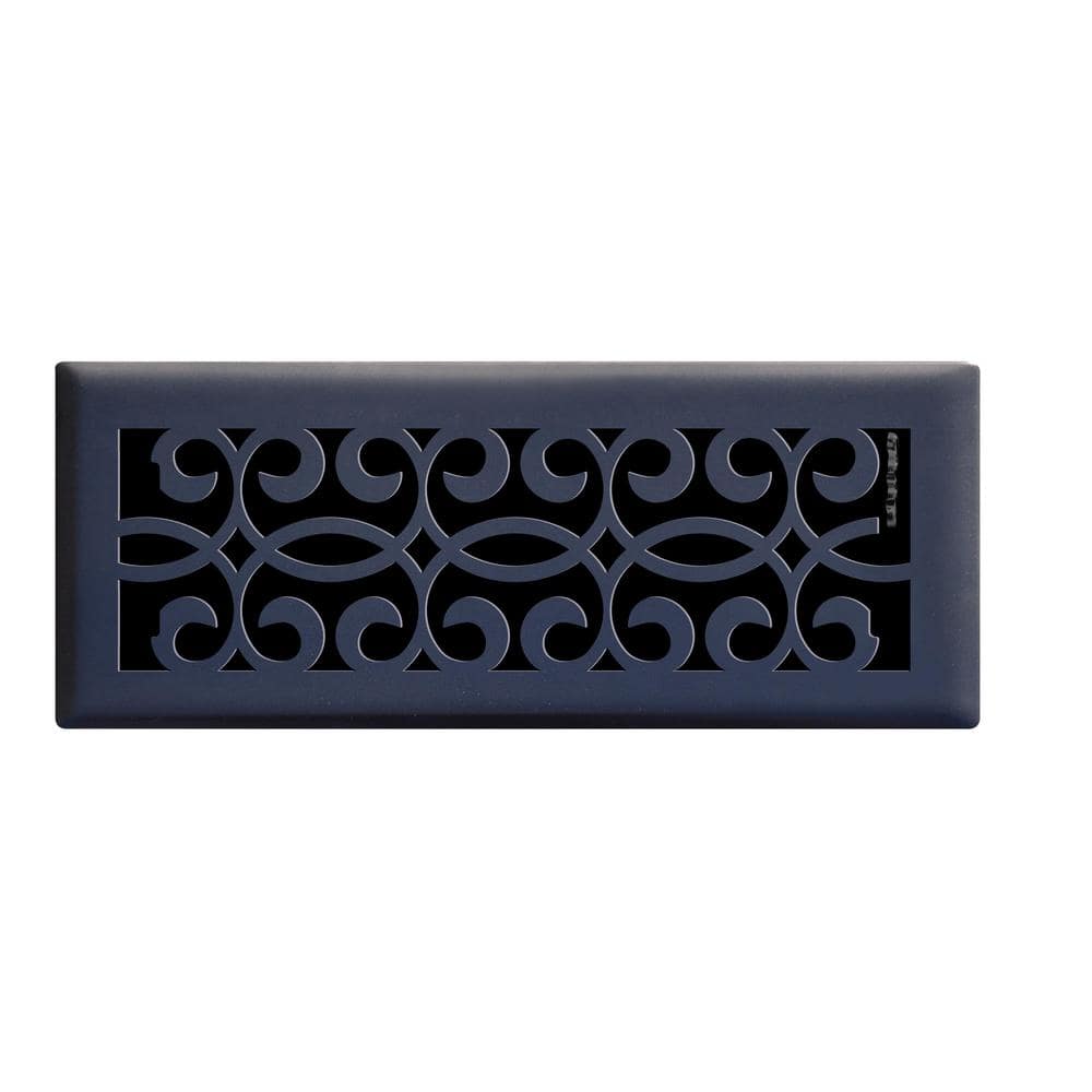 Classic Scroll 4 in. x 12 in. Steel Floor Register in Matte Black price history on PriceWatchPro