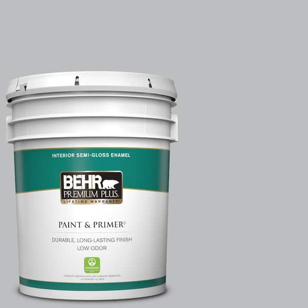 BEHR PREMIUM PLUS 5 gal. #N530-3 High Speed Access Semi-Gloss Enamel Low Odor Interior Paint & Primer
