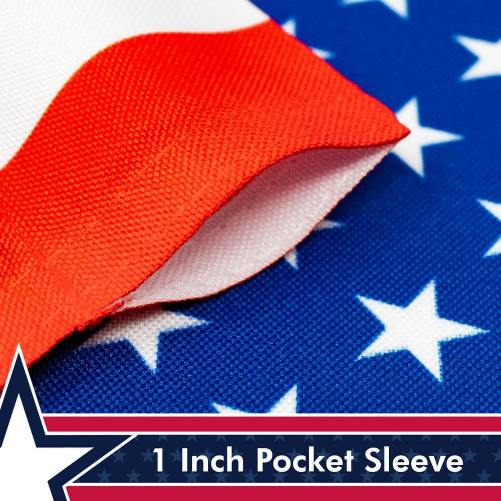 Patriotic Red White and Blue Polyester Garden Flag