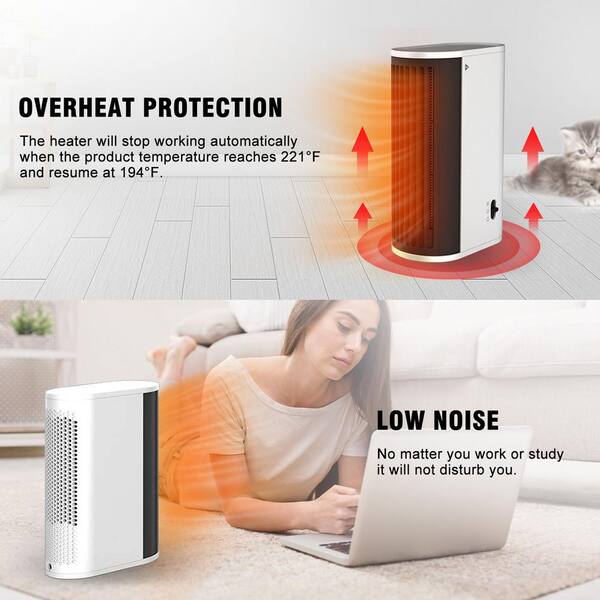 Geek Heat 1700 of BTU Quartz Fan Heaters Electric Furnace with 2-Way  Positions HF01 - The Home Depot