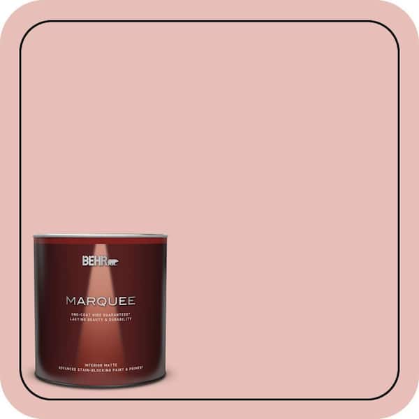 BEHR MARQUEE 1 qt. #T18-01 Positively Pink Matte Interior Paint & Primer