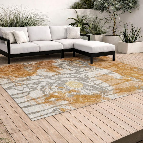 ギャルソンRUG Addison Rugs Chantille Machine Washable Indoor/Outdoor Abstract