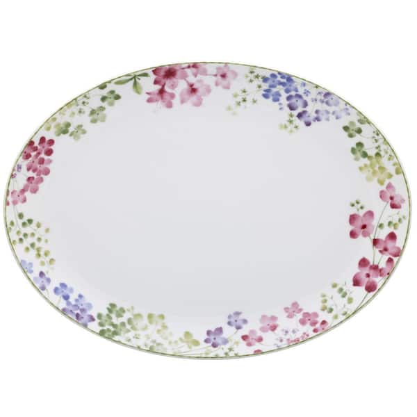 Noritake Bloomington Road Colorful 14 in. (Multi) Porcelain Oval Platter