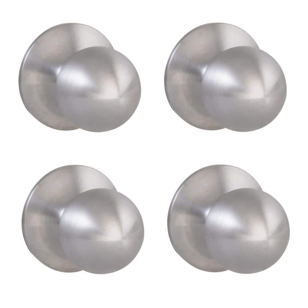 Saturn Stainless Steel Hall/Closet Door Knob (4-Pack)
