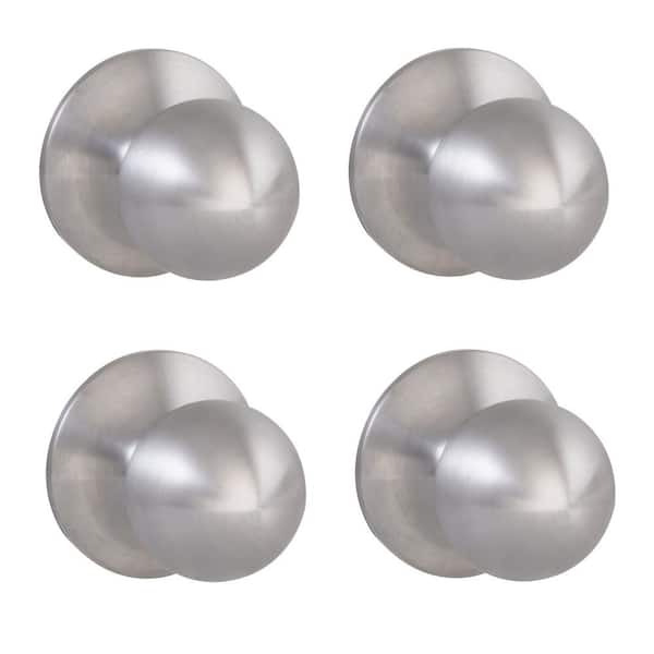 Saturn Stainless Steel Hall/Closet Door Knob (4-Pack)