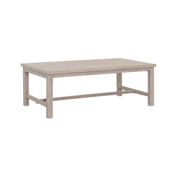 Unbranded Light Gray Rectangular Aluminum Outdoor Coffee Table