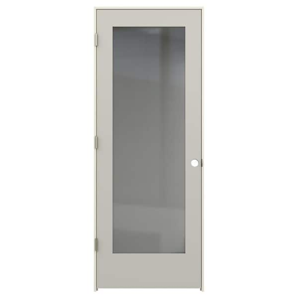 JELDWEN 30 in. x 80 in. Tria Ash RightHand Mirrored Glass Molded