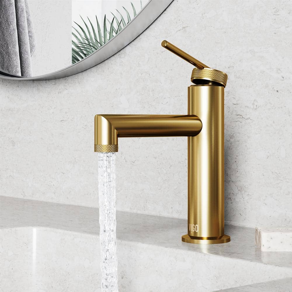 Sterling Matte Brushed Gold Single Handle Bathroom Faucet