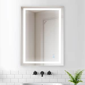 32 in. W x 24 in. H Frameless Rectangular LED Light Bathroom Vanity Mirror