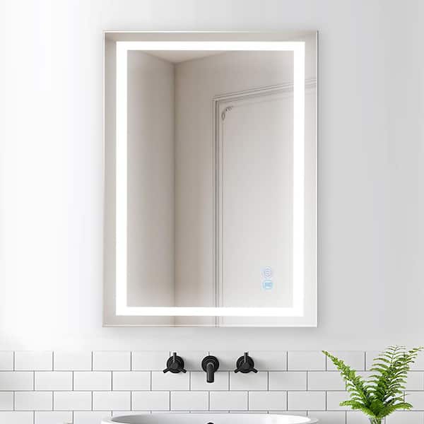 Edvivi 32 in. W x 24 in. H Frameless Rectangular LED Light Bathroom Vanity Mirror