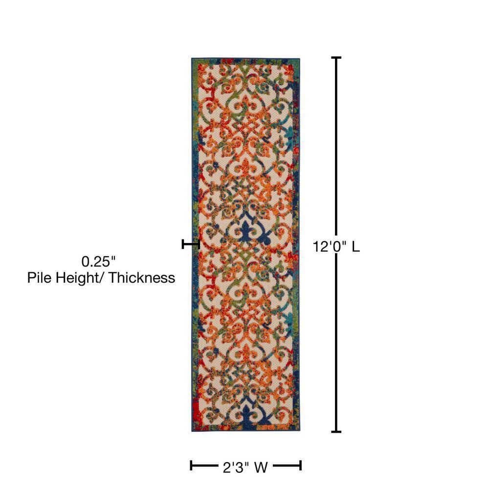 Sunny Sensation 5' x 7' Multicolor Geometric Synthetic Area Rug