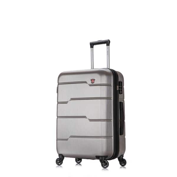 DUKAP Rodez 24 in. Silver Lightweight Hardside Spinner