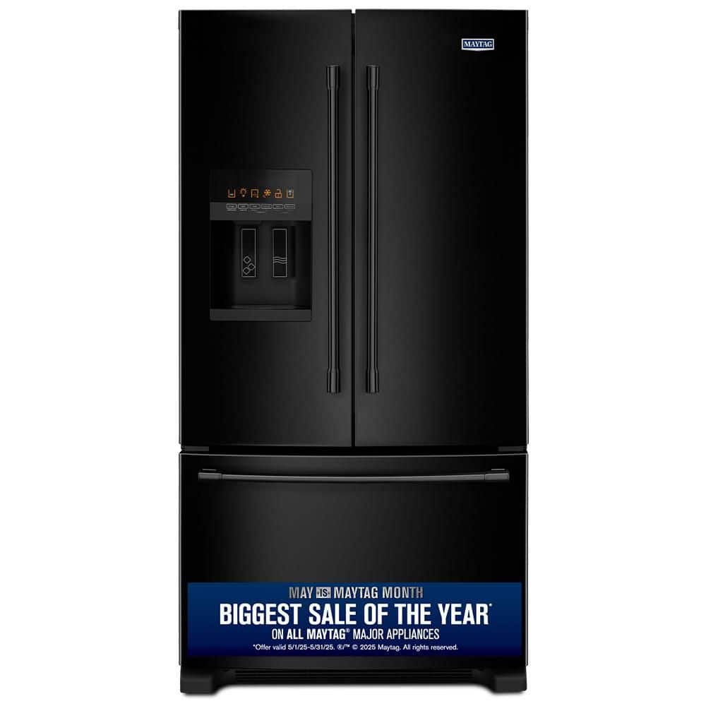 25 cu. ft. French Door Refrigerator in Black with POWER COLD Feature