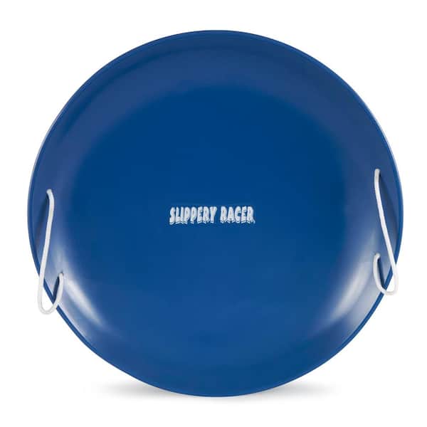 Unbranded ProDisc 26 in. Metal Heavy-Duty Saucer Sled with Rope Handles in Blue, 250 lbs. Weight Capacity