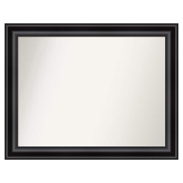 Amanti Art Grand Black 41.75 in. W x 32.75 in. H Custom Non-Beveled Recycled Polystyrene Framed Bathroom Vanity Wall Mirror