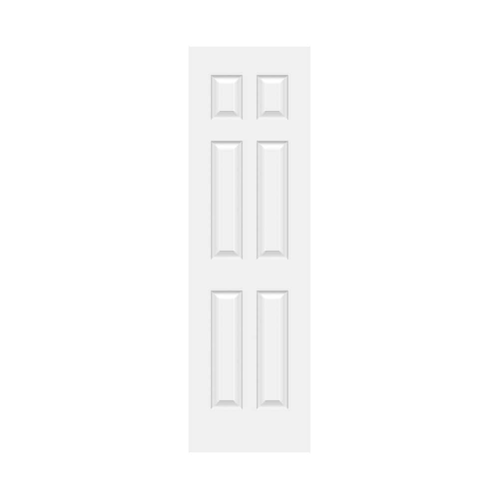 24 in. x 80 in. Pre-Drilled White Primed Hollow Core Wood 6-Panel Interior Molded Door Slab,Left Hand Inswing, Composite price history on PriceWatchPro