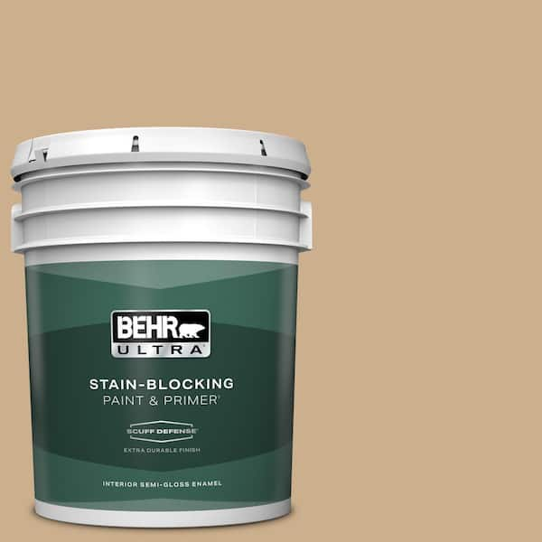 BEHR ULTRA 5 gal. #PPU7-20 Raffia Ribbon Extra Durable Semi-Gloss Enamel Interior Paint & Primer