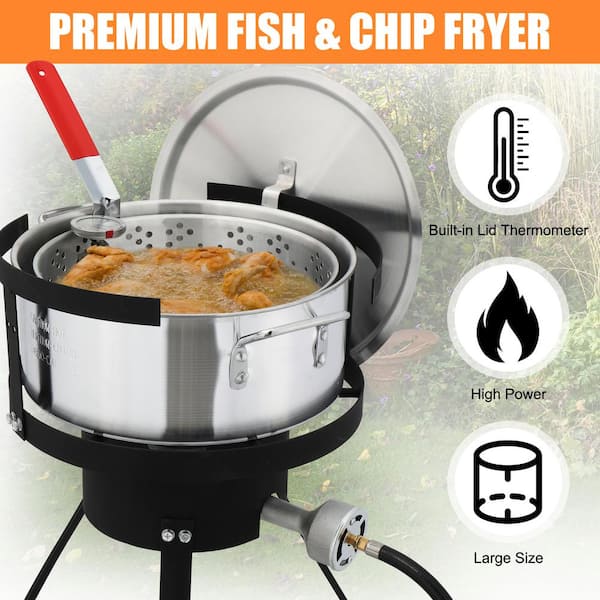 fish cooker accessories Bayou Classic 2212 Aluminum and parties by the lake 30 Qt.Turkey and 10 Qt.