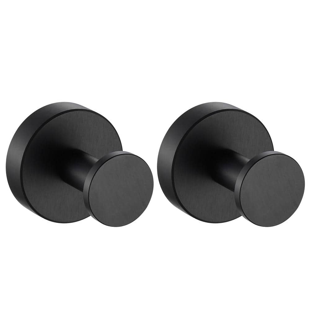 Heemli Round 2Piece WallMounted Bathroom Robe Hook and Towel Hook