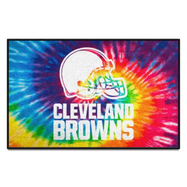 FANMATS Cleveland Browns Tie Dye 1.5 ft. x 2.5 ft. Starter Area Rug 34250 -  The Home Depot