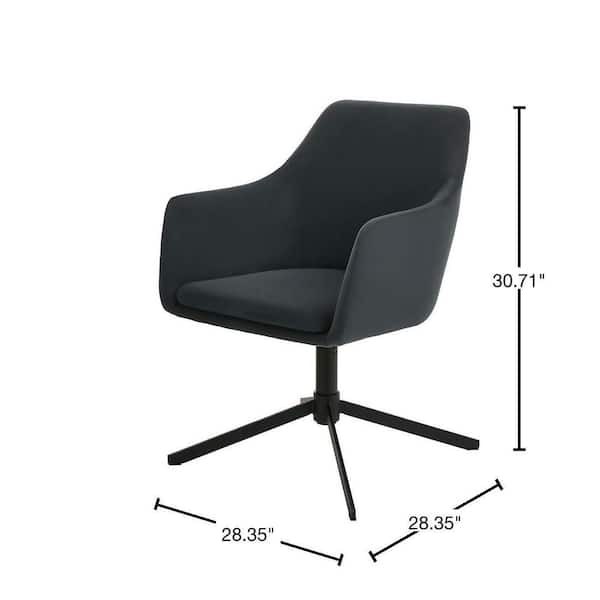 Heston Charcoal Gray Upholstered Accent Chair