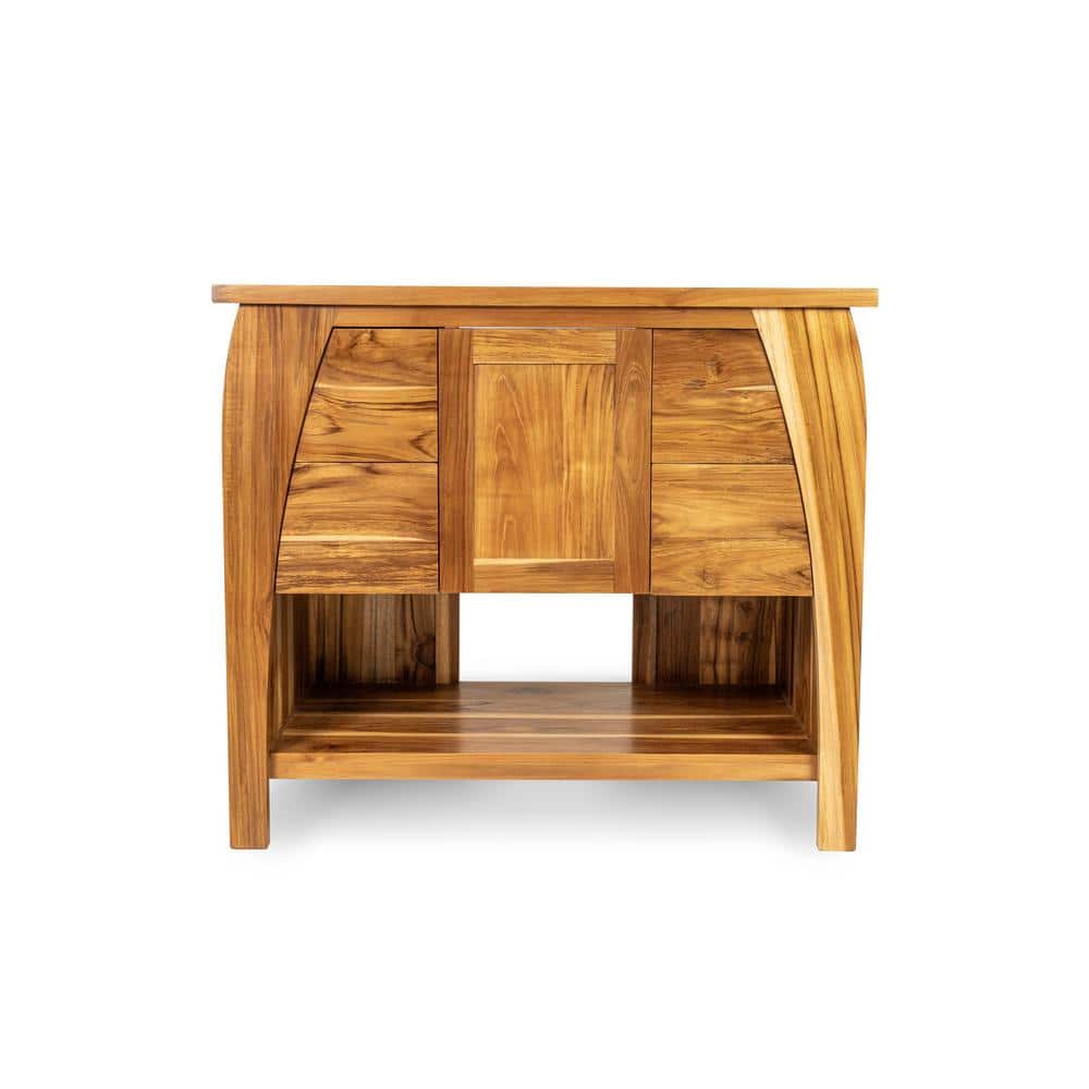 Tranquility Teak Modern 36" Freestanding Vanity with Dual Drawers