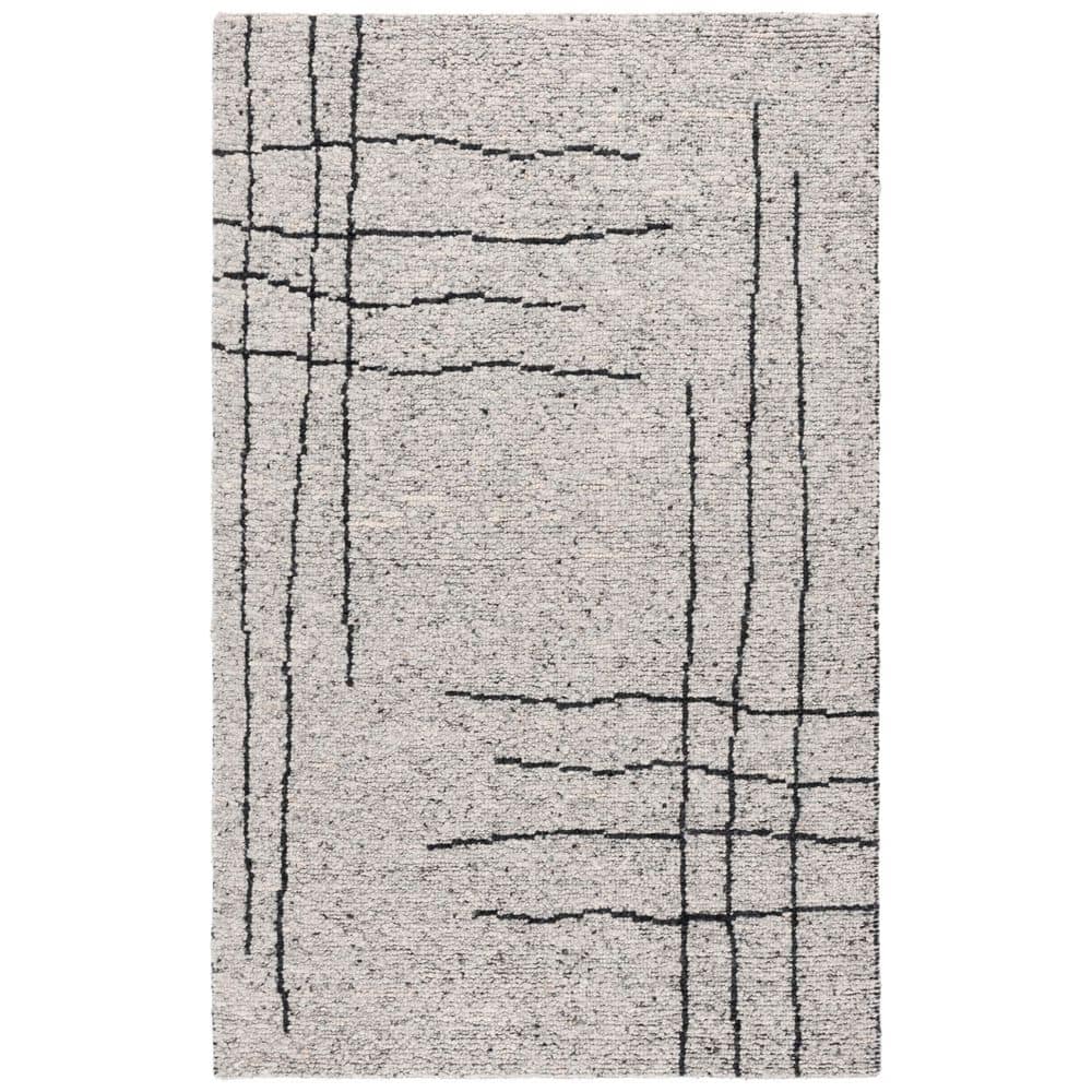 Natura 8 ft. x 10 ft. Gray/Black Abstract Grid Distresed Area Rug price history on PriceWatchPro