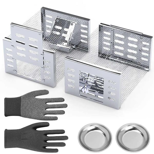 2-Pcs Humane Rat Trap Catch and Release Live Mouse Cage Traps with Automatic Continuous Cycle Trapping for Rodent Mouse