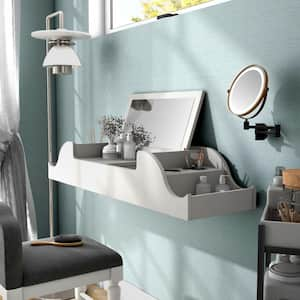 Furniture of America Crossroads White Vanity Table with 1 Mirror