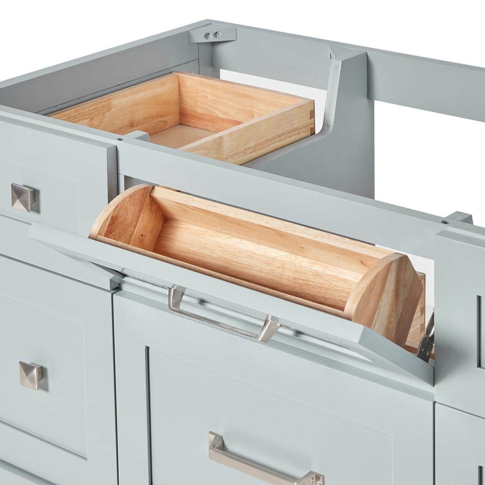 Monroe 42" Light Gray Wood Freestanding Vanity Cabinet