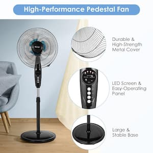 45 in. to 53 in. 3-Speed Oscillating Pedestal Fan