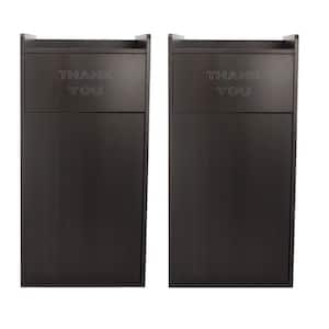 40 Gal. Black Wooden Tray Top Waste Enclosure Commercial Trash Can and Recyclable Storage Shed (2-Pack)