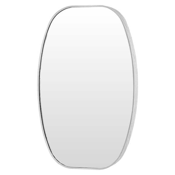 Reviews for LuxHomez 24 in. W x 36 in. H Silver Oval Wall Mirror