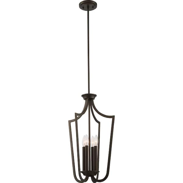 SATCO 4-Light Forest Bronze Cage Pendant