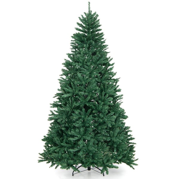 Costway 7.5 ft. Unlit Douglas Full Fir Hinged Artificial Christmas Tree with 2254-Tips