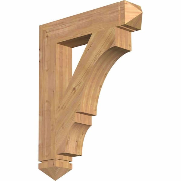 Ekena Millwork 5.5 in. x 38 in. x 30 in. Western Red Cedar Balboa Arts and Crafts Smooth Bracket